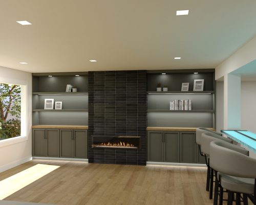 3. Green Basement_Fireplace